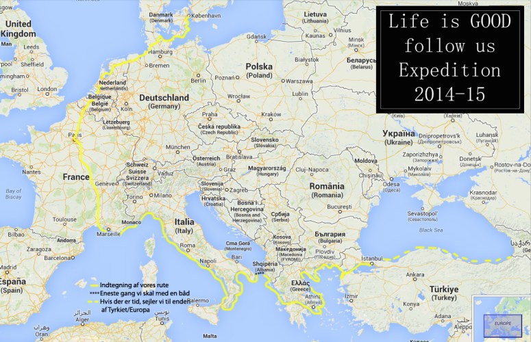 Life is good follow us expedition, kajak, børn, familie