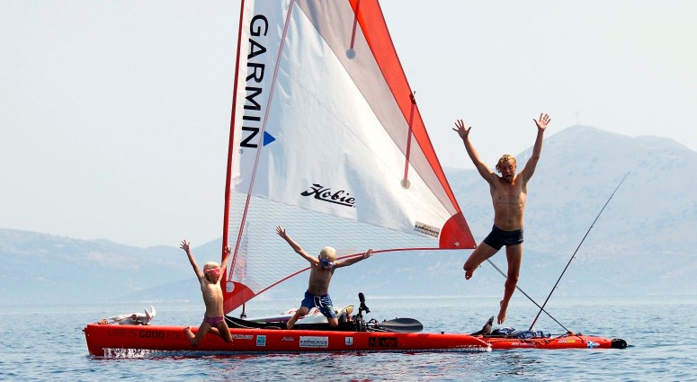 Swimming in the summer