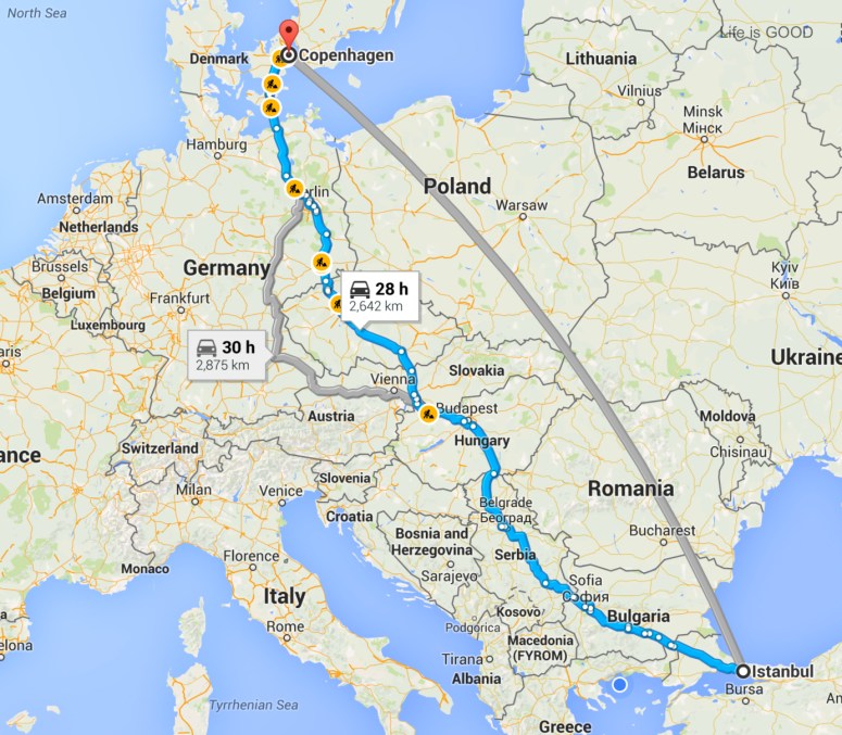 Return trip with BMW